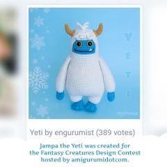 Jampa the Yeti amigurumi pattern by engurumist