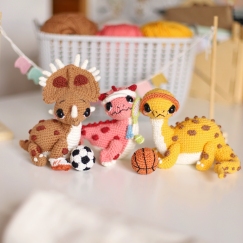 3 in 1 Crochet dinosaurs pattern #4