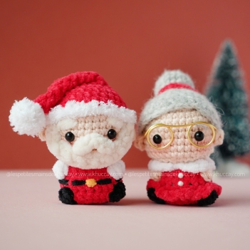 Mini Christmas Grandparents amigurumi pattern by Khuc Cay