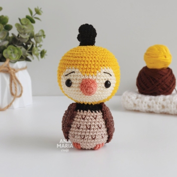 Elvis, the Woodpecker Bird amigurumi pattern by Ana Maria Craft