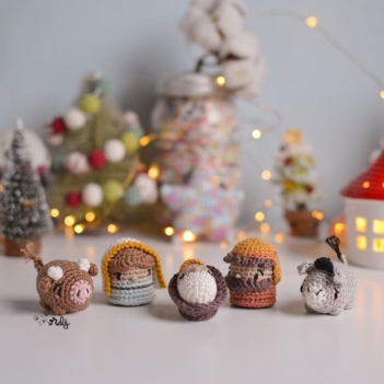 Mini Nativity scene amigurumi pattern by O Recuncho de Jei
