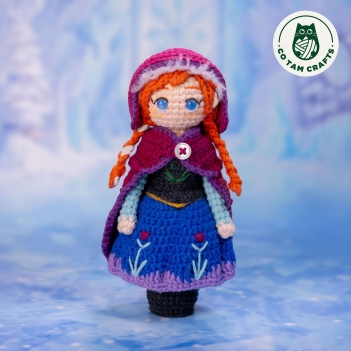 Princess Anna mini doll amigurumi pattern by Co Tam Crafts