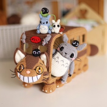 2 in 1 Catbus and Totoro amigurumi pattern by Loopy Pattern