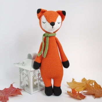 Large fox toy  amigurumi pattern by AmiGuide
