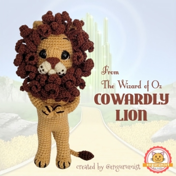Cowardly Lion amigurumi pattern by engurumist
