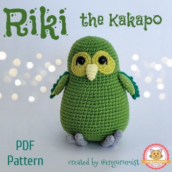 Riki the Kakapo amigurumi pattern by engurumist