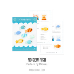 No sew fish amigurumi pattern by Diminu