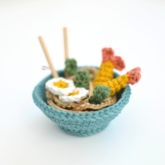 Tiny Ramen Bowl amigurumi by Elisas Crochet