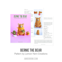 Bernie the Bear amigurumi pattern by Lemon Yarn Creations