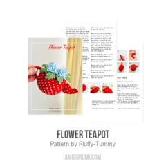 Flower teapot amigurumi pattern by Fluffy Tummy