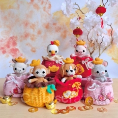 Peekaboo Zodiac Animals amigurumi pattern by Chibiscraft