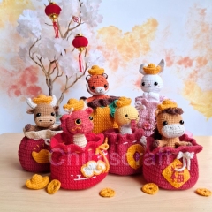 Peekaboo Zodiac Animals amigurumi by Chibiscraft