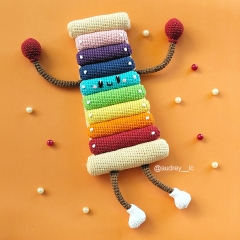 Xavier the Xylophone amigurumi pattern by Audrey Lilian Crochet