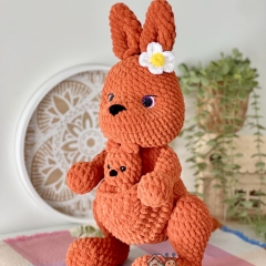 Kangaroo and joey amigurumi by CuteVilleToys