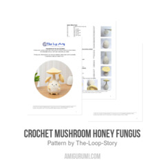 Crochet Mushroom Honey fungus amigurumi pattern by The Loop Story