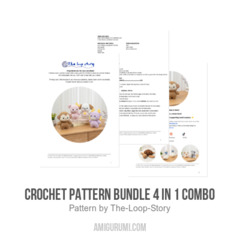 Monkey Dog Pig Dragon Bundle amigurumi pattern by The Loop Story