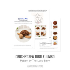 Crochet Sea Turtle Jumbo amigurumi pattern by The Loop Story