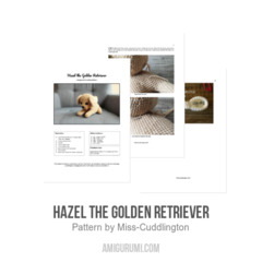 Hazel the Golden Retriever amigurumi pattern by Miss Cuddlington