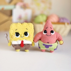2 in 1 Crochet SpongeBob & Patrick amigurumi by Loopy Pattern