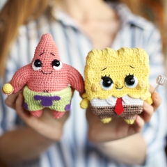 2 in 1 Crochet SpongeBob & Patrick amigurumi pattern by Loopy Pattern