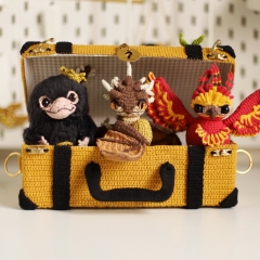 4in1 Hufflepuff Suitcase & Beasts amigurumi pattern by Loopy Pattern
