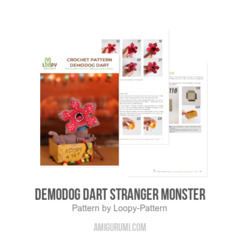 Demodog Dart Stranger Monster amigurumi pattern by Loopy Pattern