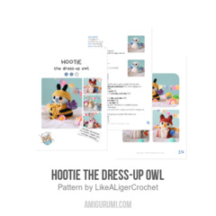 Hootie the dress-up owl amigurumi pattern by LikeALigerCrochet