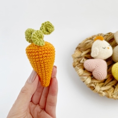 Easter egg, chicken, bunny, carrot amigurumi pattern by AmiGuide