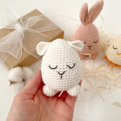 Easter eggs: bunny, chicken, sheep amigurumi by AmiGuide