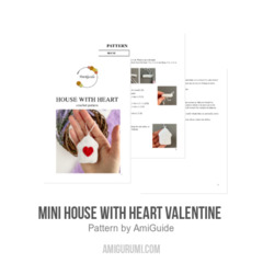 Valentine mini house with heart  amigurumi pattern by AmiGuide