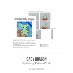 Baby Dragon amigurumi pattern by Pattern4Craft
