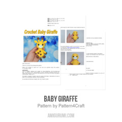 Baby Giraffe amigurumi pattern by Pattern4Craft