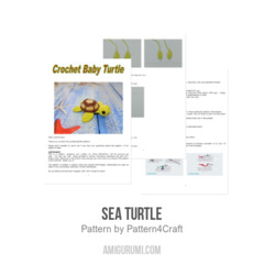 Sea Turtle amigurumi pattern by Pattern4Craft