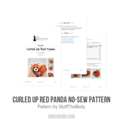 Curled Up Red Panda No-Sew Pattern amigurumi pattern by StuffTheBody