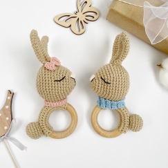 Bunny baby rattle