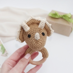 Dinosaur Triceratops rattle toy