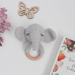 Elephant baby rattle