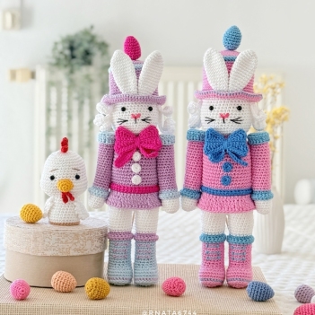Easter Rabbit with chick amigurumi pattern by RNata
