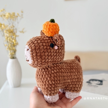 Plush Capybara amigurumi pattern by RNata