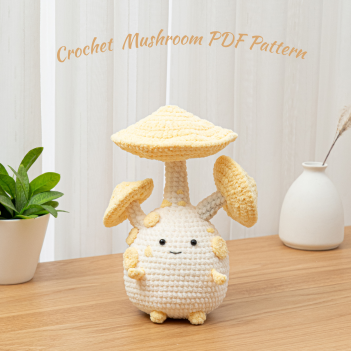 Crochet Mushroom Honey fungus amigurumi pattern by The Loop Story