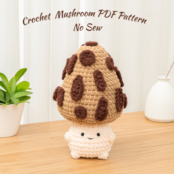 Crochet Mushroom Pattern No Sew amigurumi pattern by The Loop Story
