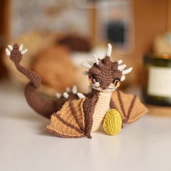 Dragon Hungarian Horntail amigurumi pattern by Loopy Pattern