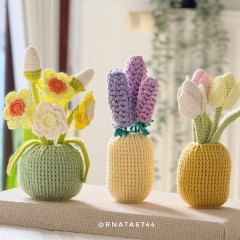 Crochet Spring Flowers in Vase amigurumi pattern by RNata