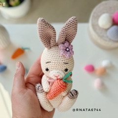 Easter Bunny in basket with eggs amigurumi by RNata