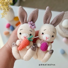 Easter Bunny in basket with eggs amigurumi pattern by RNata