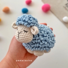 Easter decoration: bunnies, chick, sheeps and eggs amigurumi pattern by RNata