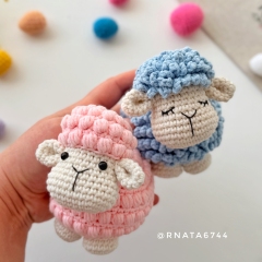 Easter decoration: bunnies, chick, sheeps and eggs amigurumi pattern by RNata