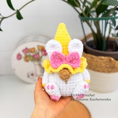 Easter bunny with bow amigurumi pattern by TANATIcrochet
