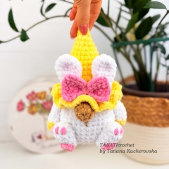 Easter bunny with bow amigurumi by TANATIcrochet