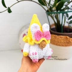 Easter bunny with bow amigurumi pattern by TANATIcrochet